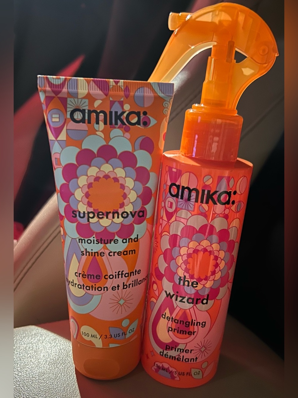 Amika Supernova Moisture & Shine Cream + The Wizard Detangling Primer Set NEW